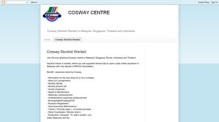 
                            2. Cosway: Cosway Stockist Wanted