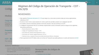 
                            3. COT - Arba | Agencia de Recaudación de la Provincia de Buenos Aires