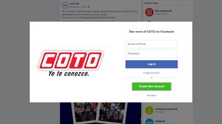 
                            6. COTO - Sorteo 1.000 Changos! Ingresá al link para... | Facebook