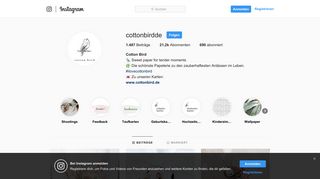 
                            9. Cotton Bird (@cottonbirdde) • Instagram-Fotos und -Videos