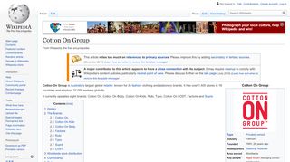 
                            12. Cotton On Group - Wikipedia