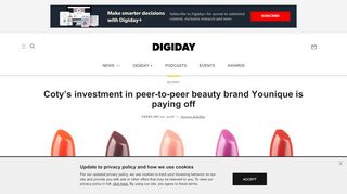 
                            11. Coty's investment in peer-to-peer beauty brand Younique is paying ...