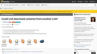 
                            13. Could LUA download contents from another LUA? | Symantec ...
