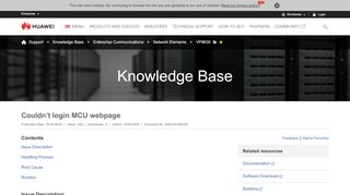 
                            13. Couldn't login MCU webpage - Huawei