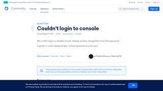 
                            3. Couldn't login to console | DigitalOcean