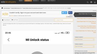 
                            6. Couldn't verify. Sign in to your account and… | Xiaomi Redmi Note ...