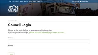 
                            13. Council Login - Avon Waste Management