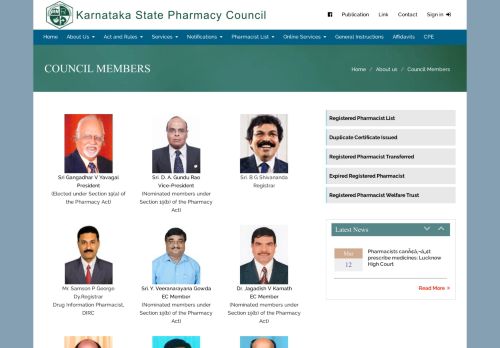 
                            13. Council Members - Karnataka State Pharmacy Council