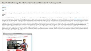 
                            9. Coundco/Wirz Werbung: Für Jobwinner die kreativsten Mitarbeiter der ...