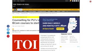 
                            6. Counselling for PU's UG, PG and BCom courses to start from July 20 ...