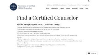 
                            5. Counselor Map - Association of Certified Biblical Counselors