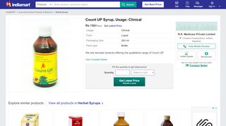 
                            8. Count UP Syrup, Usage: Clinical, Rs 150 /piece, R.K. Medicare Private ...