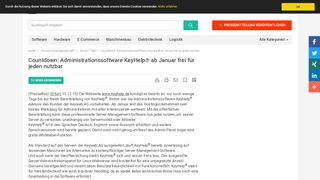 
                            8. Countdown: Administrationssoftware KeyHelp® ab Januar frei für ...