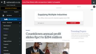 
                            4. Countdown annual profit slides 8pct to $284 million - NZ Herald