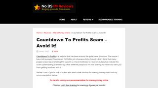 
                            7. Countdown To Profits Scam – Avoid It! - No BS IM Reviews!
