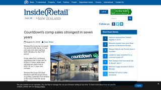 
                            12. Countdown's comp sales strongest in seven years - Inside Retail