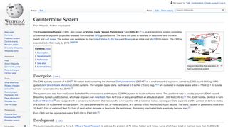 
                            12. Countermine System - Wikipedia