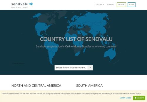 
                            7. Country list of sendvalu - sendvalu.com