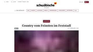 
                            7. Country vom Feinsten im Feststadl - Schwäbische Zeitung