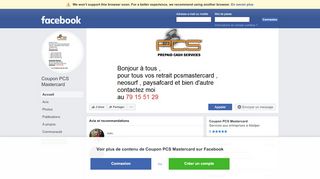 
                            10. Coupon PCS Mastercard - Accueil | Facebook