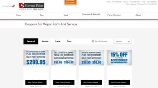 
                            4. Coupons for Mopar Parts And Service | Stevens Point Chrysler ...