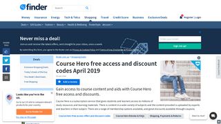 
                            6. Course Hero Free Access & Offers February 2019 | finder.com.au
