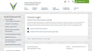 
                            10. Course Login - Vista Virtual School