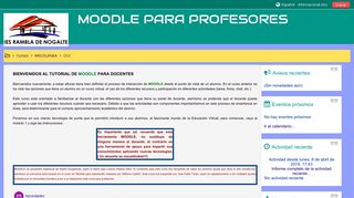 
                            12. Course: MOODLE PARA PROFESORES - IES Rambla de Nogalte