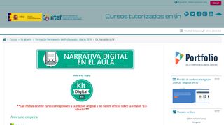 
                            8. Course: Narrativa digital en el aula - Intef - educaLAB