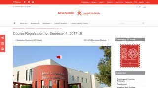 
                            11. Course Registration for Semester 1, 2017-18 - Bahrain ...