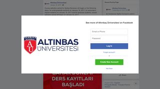 
                            8. Course selection period for Spring... - Altınbaş Üniversitesi | Facebook