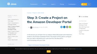 
                            11. [Course] Step 3: Create a Project on the Amazon Developer Portal ...