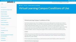 
                            8. Course: Virtual Learning Campus Conditions of Use | AVADO ...