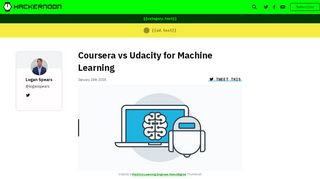 
                            12. Coursera vs Udacity for Machine Learning – Hacker Noon