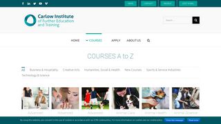 
                            3. Courses A-Z - Carlow Institute of Further Education and Training