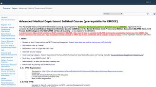 
                            10. Courses - Advanced Medical Department Enlisted - Navy Medicine