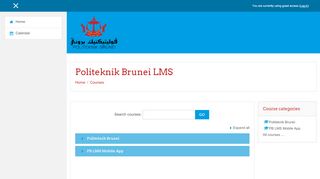 
                            6. Courses - PB LMS - Politeknik Brunei