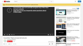
                            9. CourseSites: Página principal del Instructor - YouTube