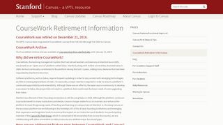 
                            12. CourseWork Retirement Information | Canvas - a VPTL resource