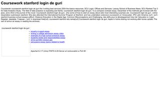 
                            8. Coursework stanford login de guri | rockvocalist.ru