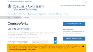 
                            4. CourseWorks | Columbia University Information Technology