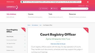 
                            11. Court Registry Officer - Careers NZ