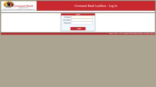
                            12. Covenant Bank Lockbox - Log In