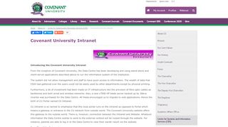 
                            8. Covenant University Intranet / Centre for Systems and Information ...