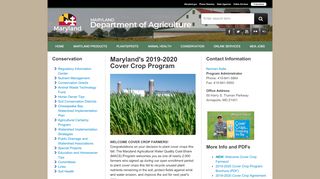 
                            13. Cover Crop Program - Maryland Department of Agriculture