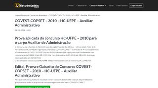 
                            7. COVEST-COPSET - 2010 - HC-UFPE - Auxiliar Administrativo