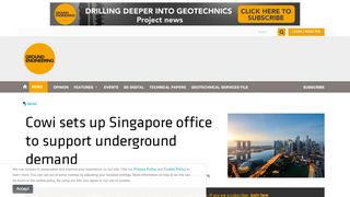 
                            13. Cowi sets up Singapore office to support underground demand | News ...