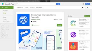 
                            9. CowryWise - Save and Invest Securely. - Apps on Google Play