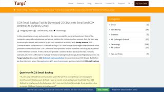 
                            12. COX Backup Tool – Export/Transfer COX Email to Gmail, Outlook, Yahoo