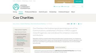 
                            12. Cox Charities - Arizona Community Foundation